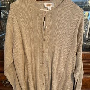 Gold Talbots Cardigan Sweater